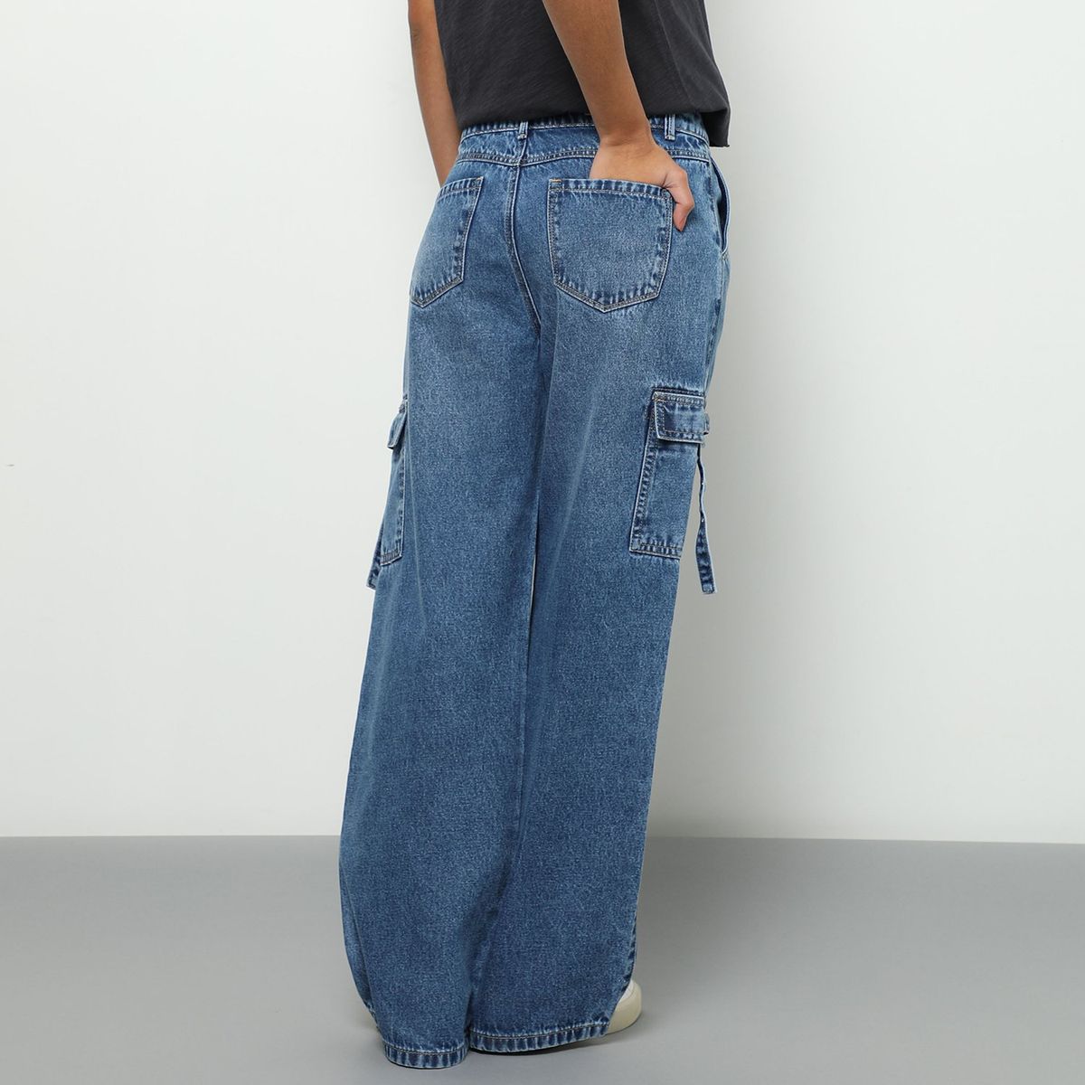 DENIMLAB - Jean Cargo 100% Algodón Mujer Denimlab