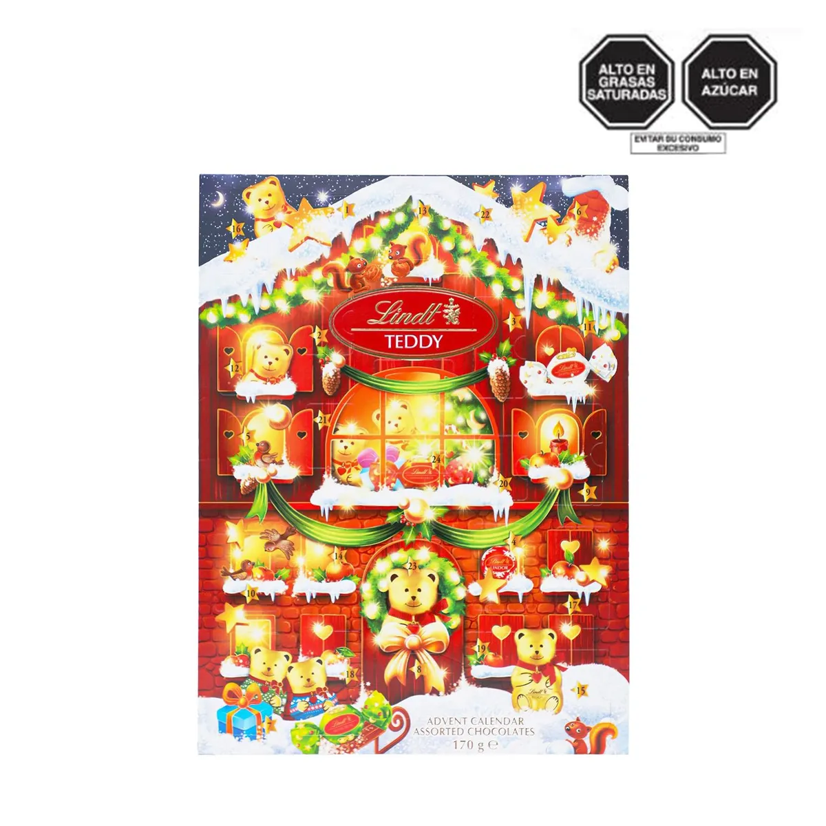 LINDT - Lindt Calendario adviento Teddy ¿ Chocolates Navideños