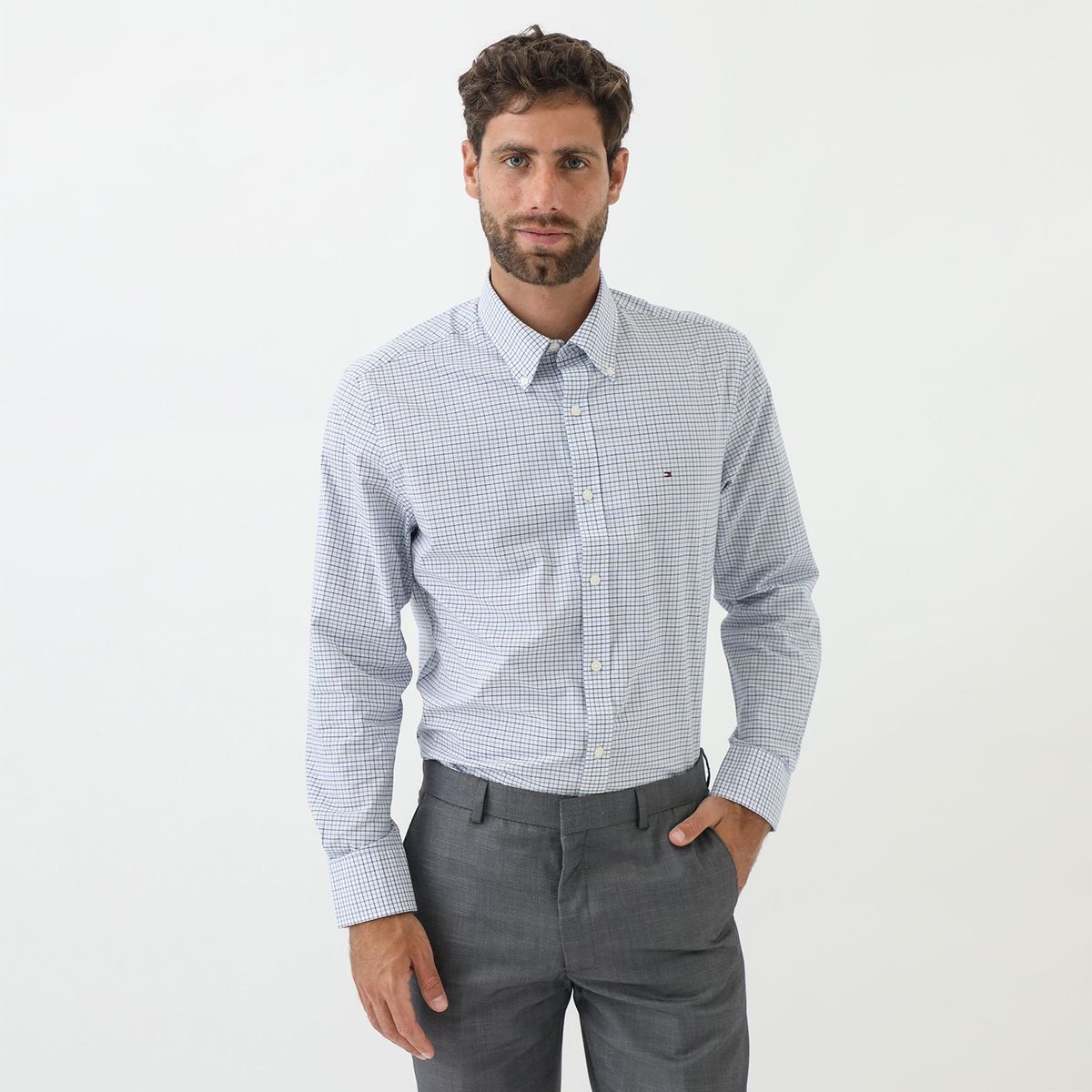 TOMMY HILFIGER - Camisa Manga Larga 100% Algodón Hombre Tommy Hilfiger 