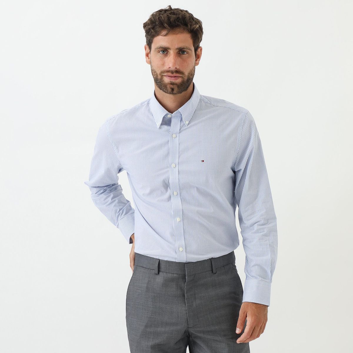 TOMMY HILFIGER - Camisa Manga Larga 100% Algodón Hombre Tommy Hilfiger