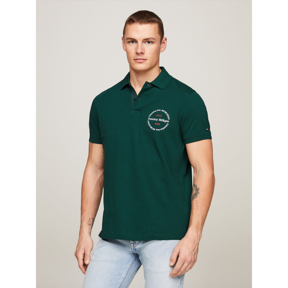 TOMMY HILFIGER - Polo Manga Corta 100% Algodón Hombre Tommy Hilfiger