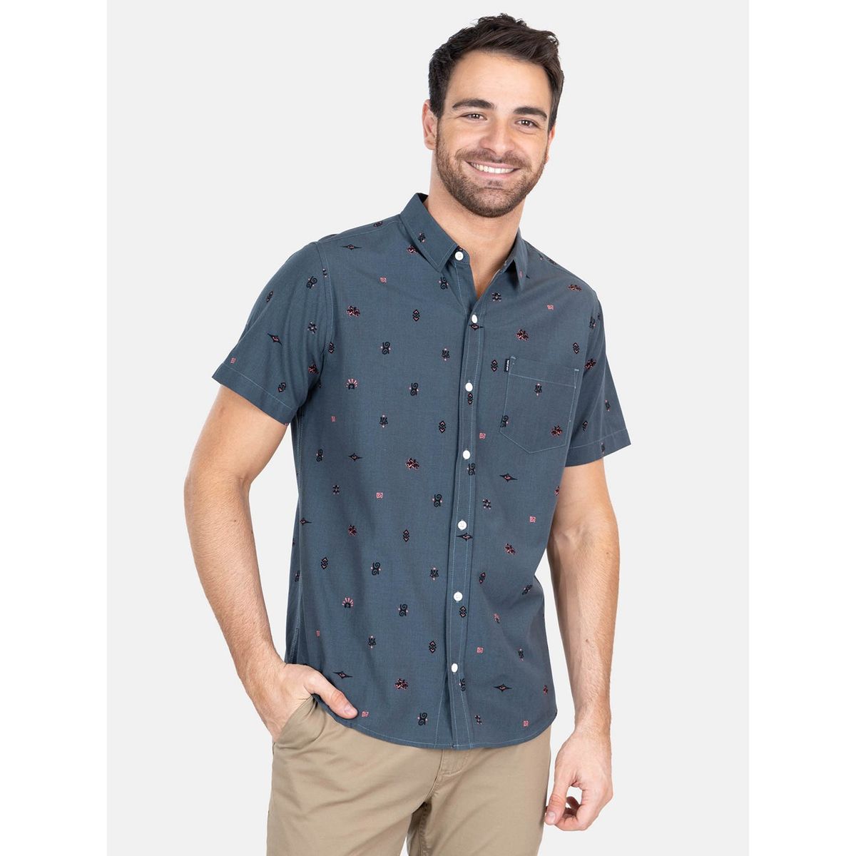 RIP CURL - Camisa Manga Corta 100% Algodón Hombre Rip Curl
