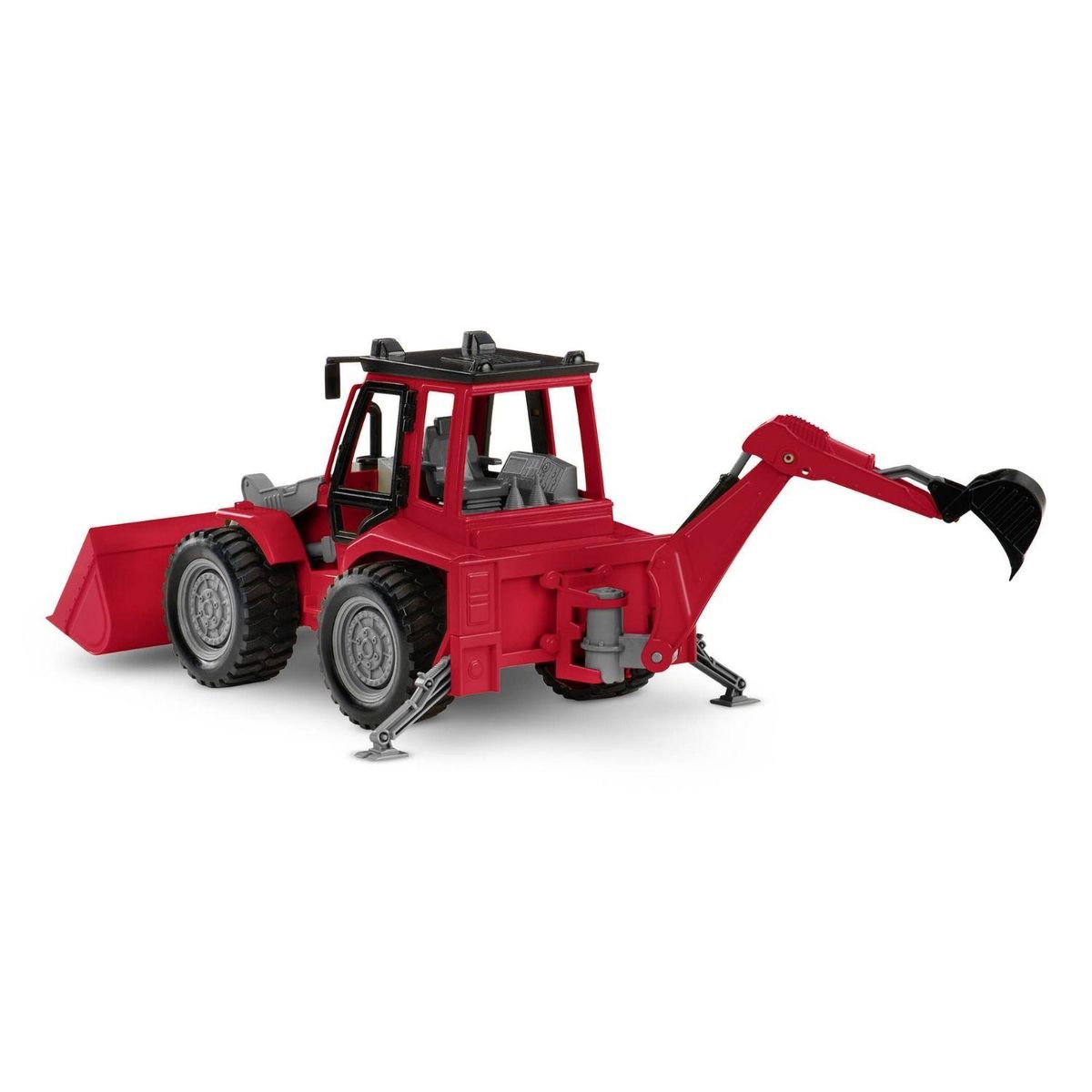 DRIVEN - Camión Retroexcavadora Rojo Mediano