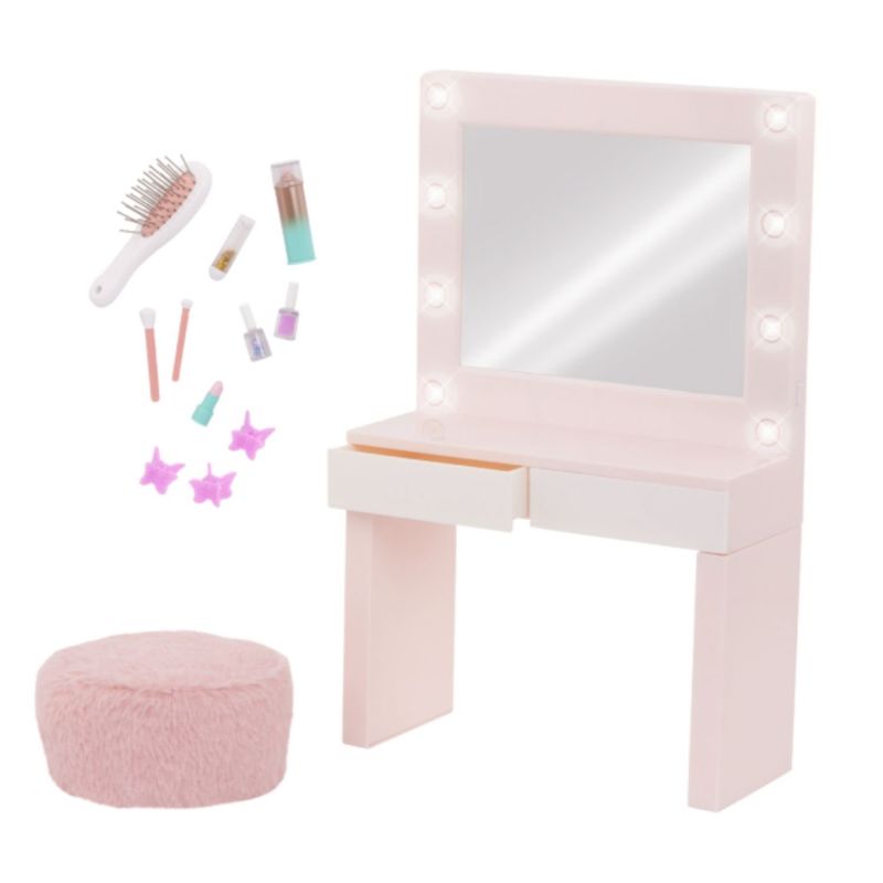 OUR GENERATION - Set De Tocador Con Luces Y Asiento Glam & Glow