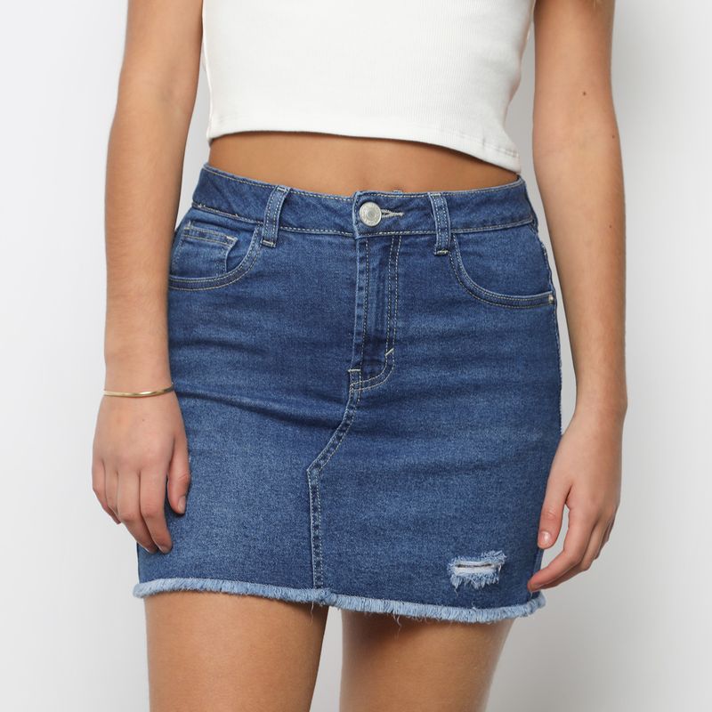 DENIMLAB - Falda Corta Algodón Denimlab