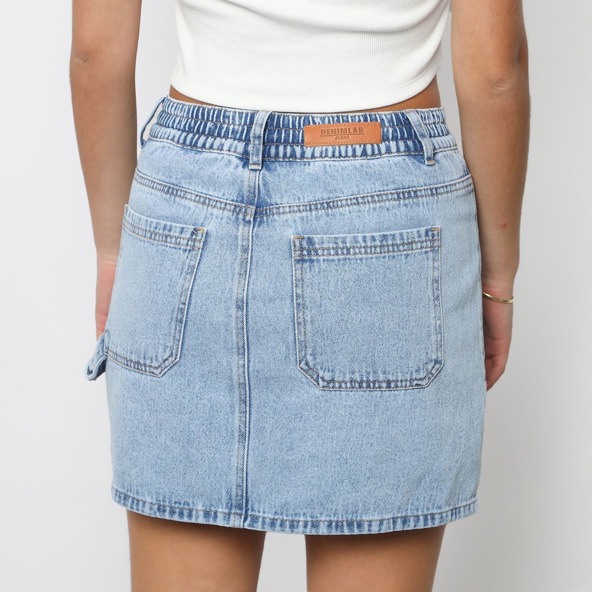 DENIMLAB - Falda Corta 100% Algodón Mujer Denimlab