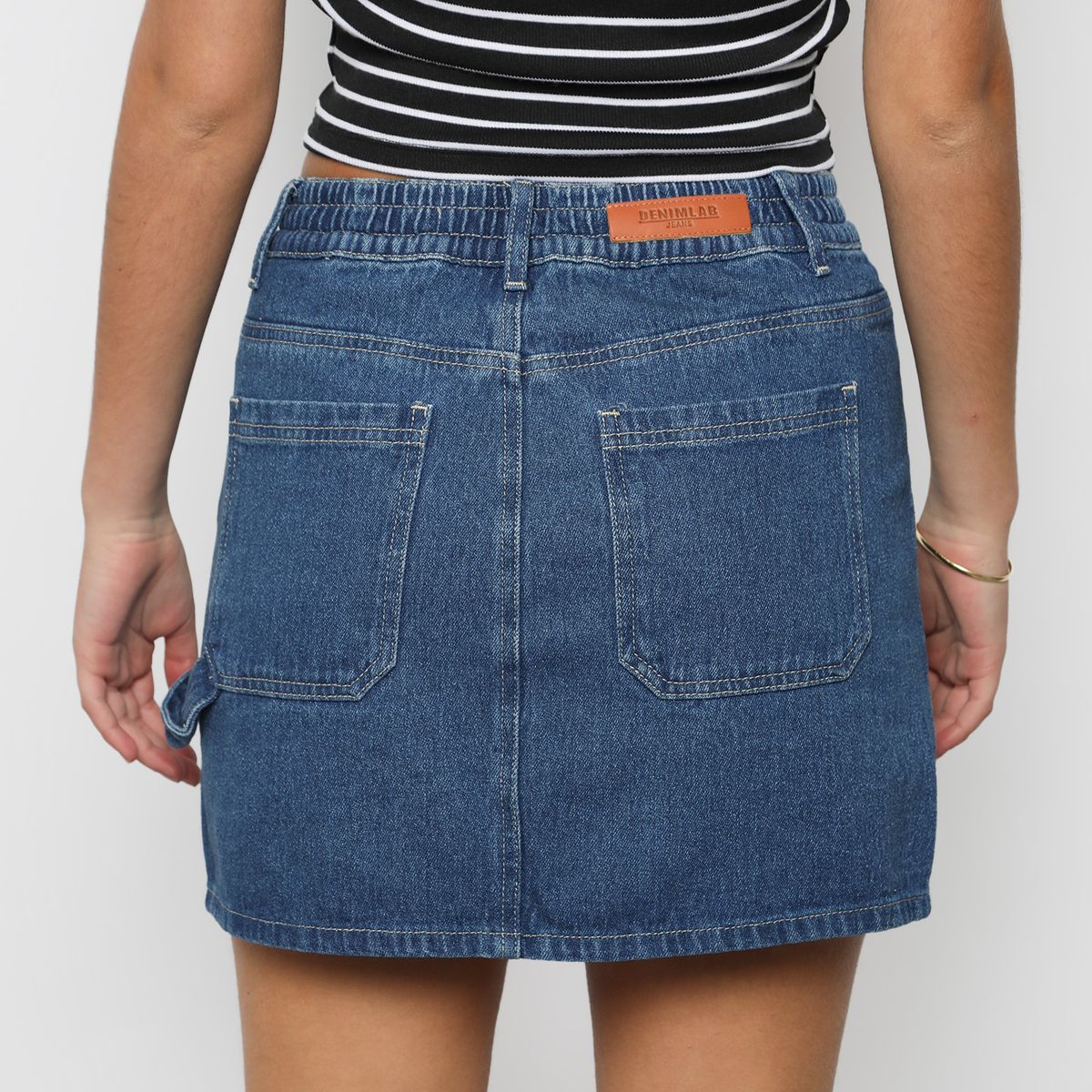 DENIMLAB - Falda Corta 100% Algodón Mujer Denimlab