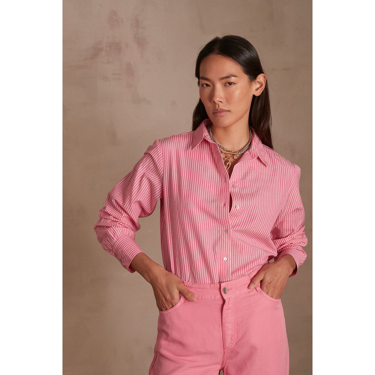 MAISON 123 - Blusa Manga Larga Algodón Mujer Maison 123