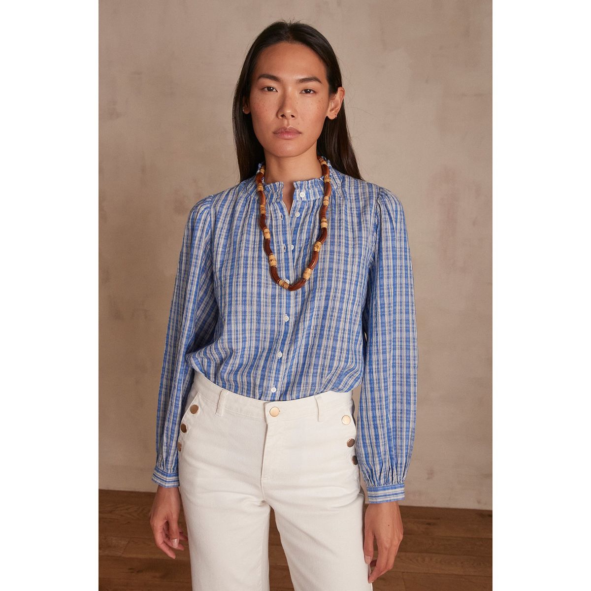 MAISON 123 - Blusa Manga Larga 100% Algodón Mujer Maison 123