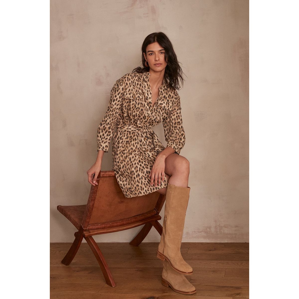 MAISON 123 - Vestido Corto Lino Mujer Maison 123