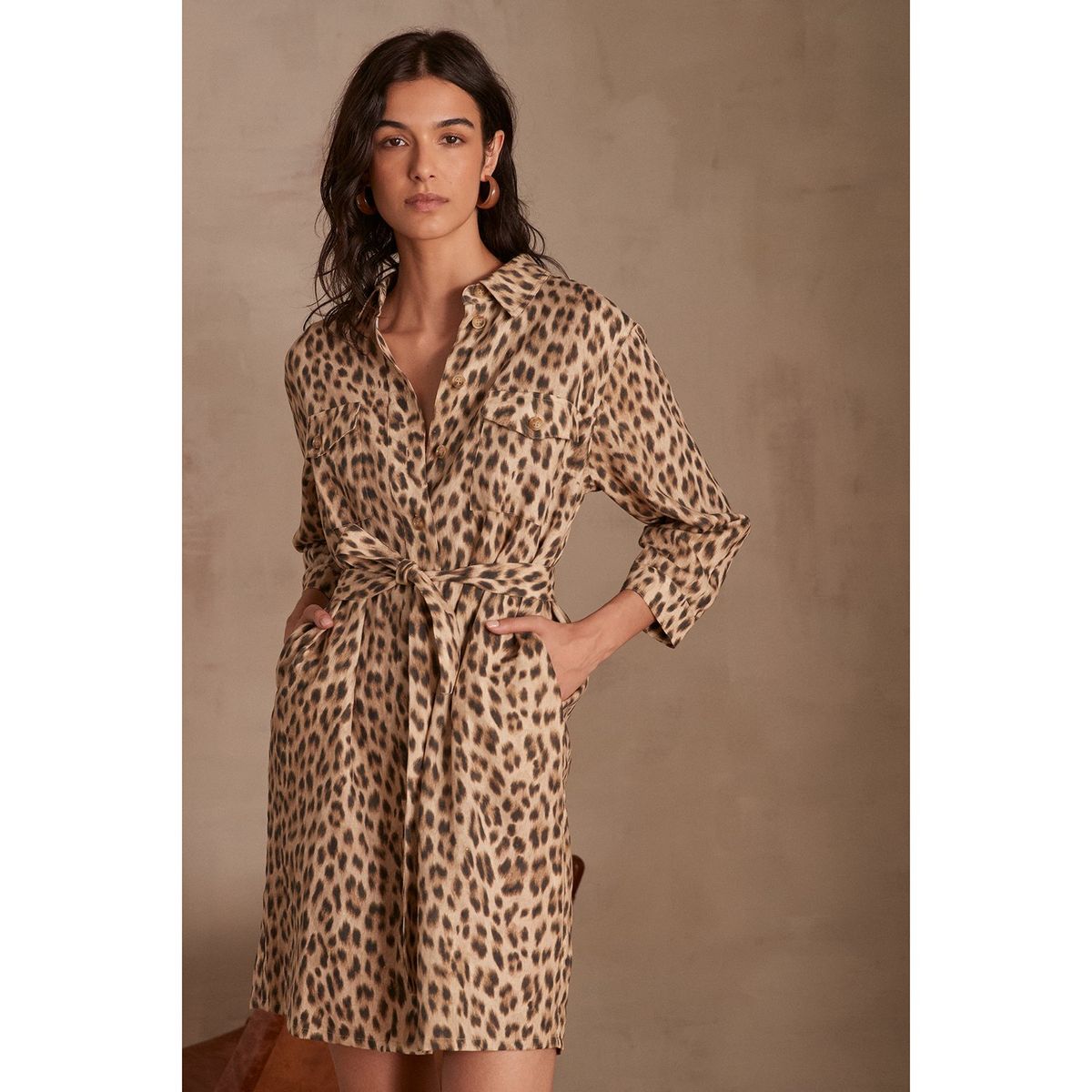 MAISON 123 - Vestido Corto Lino Mujer Maison 123