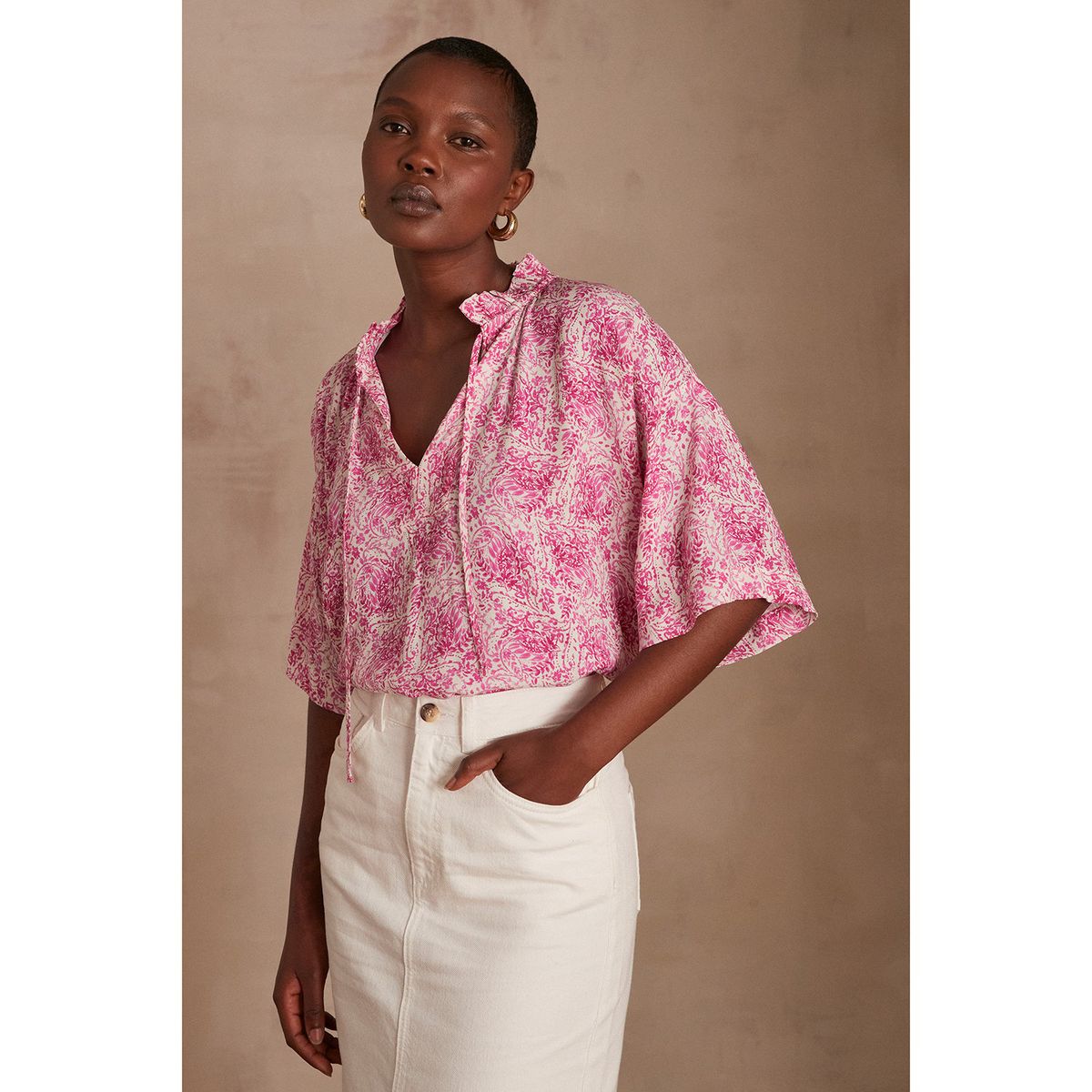 MAISON 123 - Blusa Manga Corta Mujer Maison 123