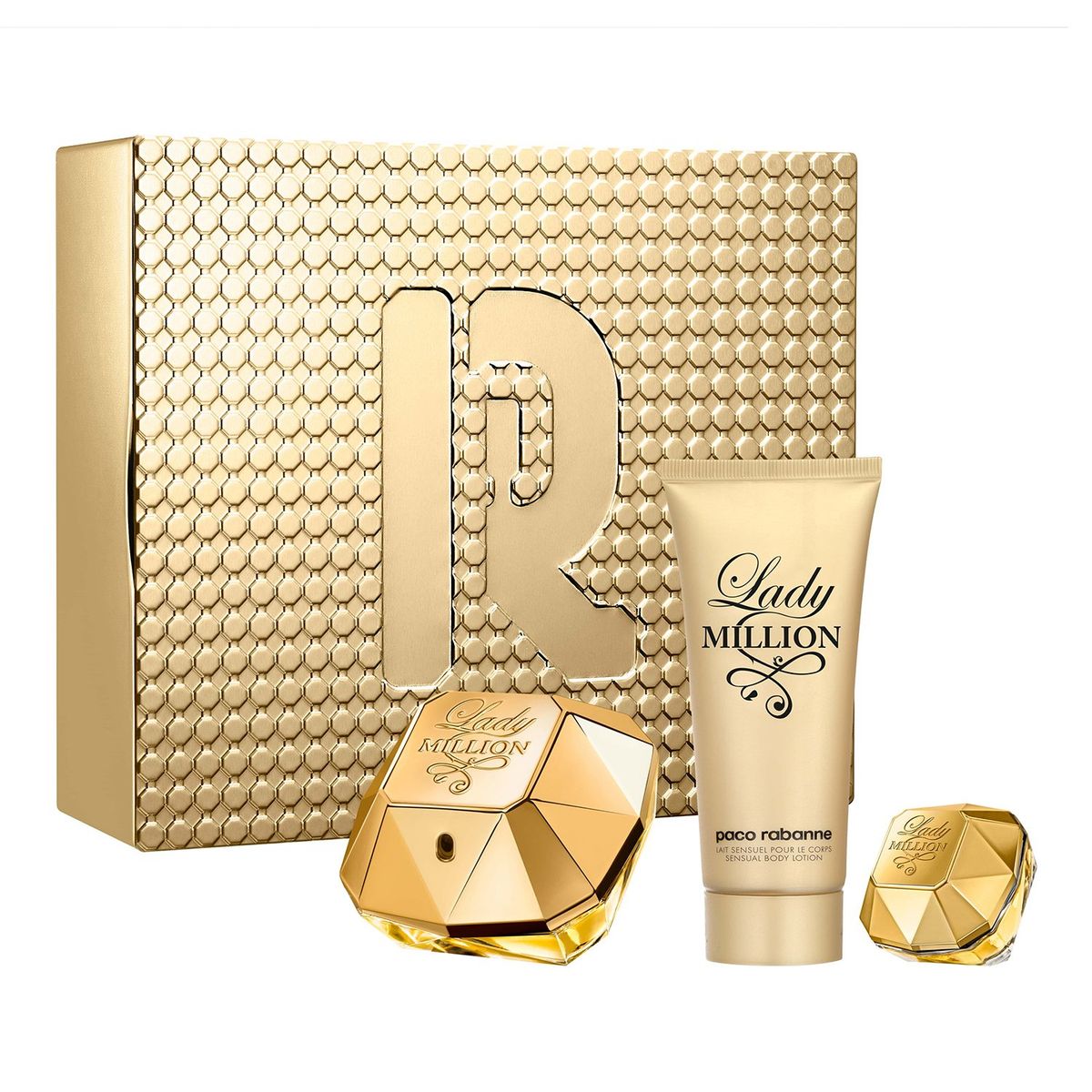 RABANNE - Rabanne Estuche Lady Million Edp 80ml + Bl 100ml + Mini 5ml Mujer