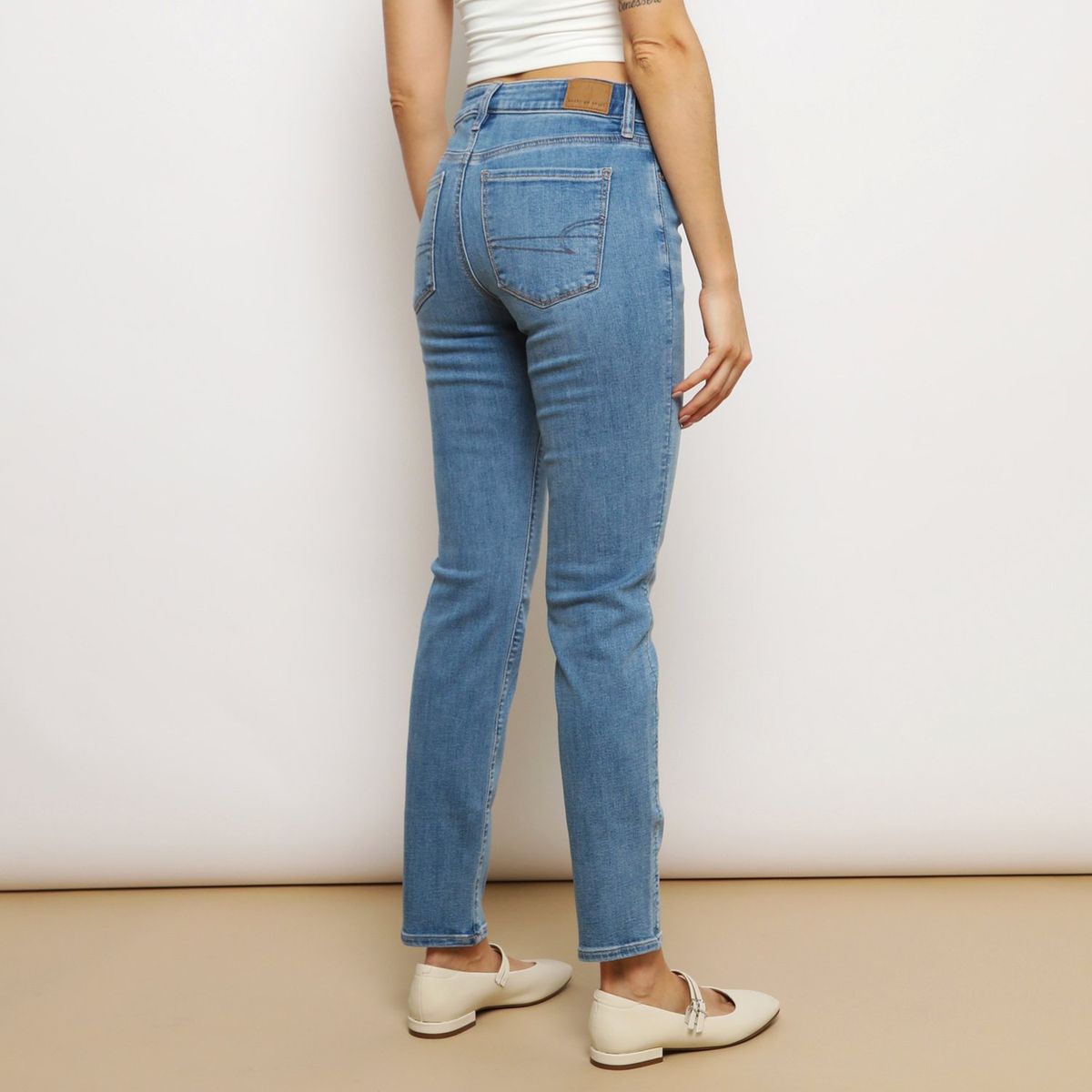 AMERICAN EAGLE - Jean Skinny Tiro Medio Mujer American Eagle
