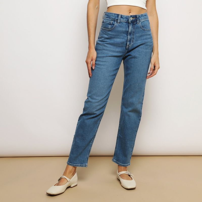 AMERICAN EAGLE - Jean Straight Tiro Alto Mujer American Eagle