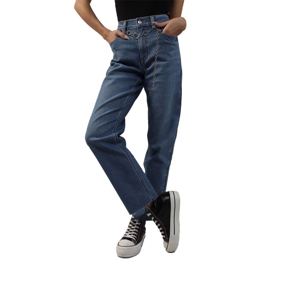 AMERICAN EAGLE - Jean Straight Tiro Alto Mujer American Eagle