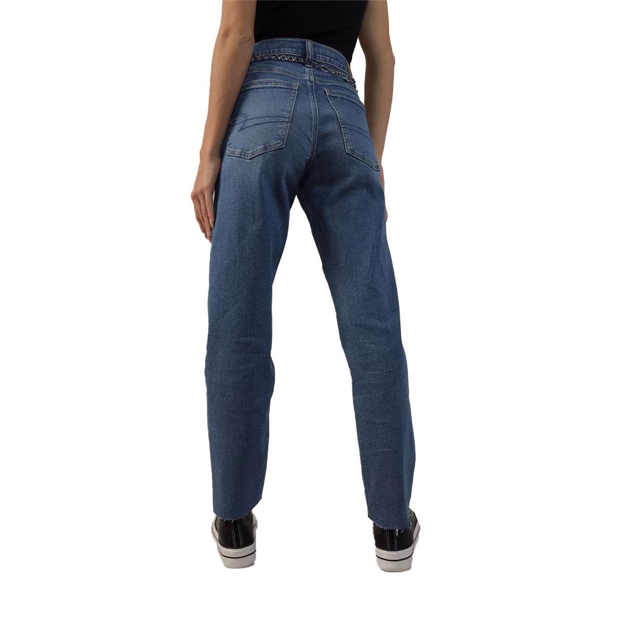 AMERICAN EAGLE - Jean Straight Tiro Alto Mujer American Eagle