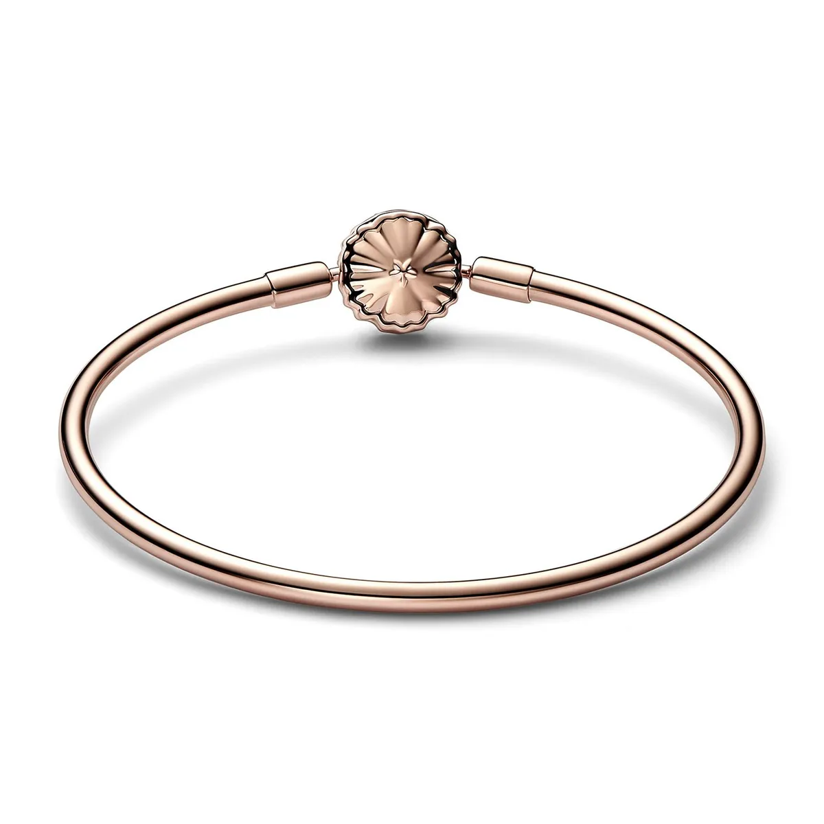 PANDORA - Brazalete-Pulsera rígido con broche Copo de nieve reluciente Mujer Pandora Moments