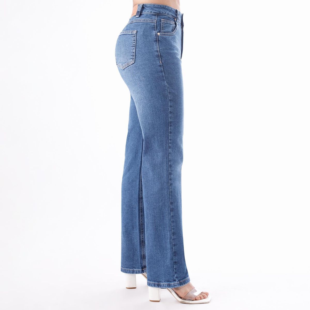 KANSAS - Jean Straight Tiro Alto Mujer Kansas