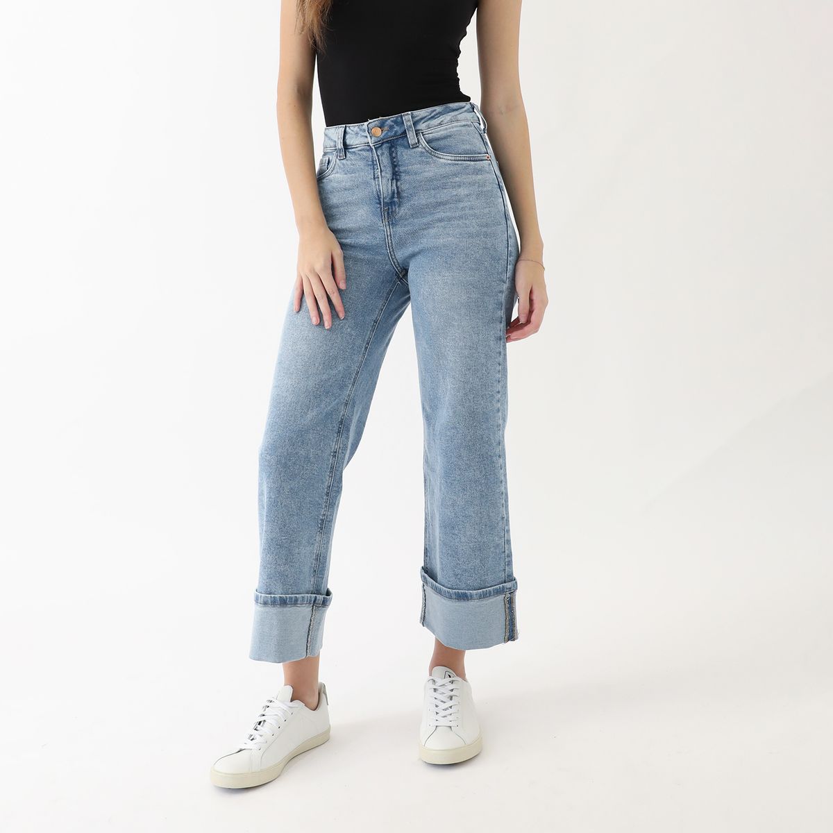 KAYRA POBLET - Jean Straight Tiro Alto Mujer Kayra Poblet.