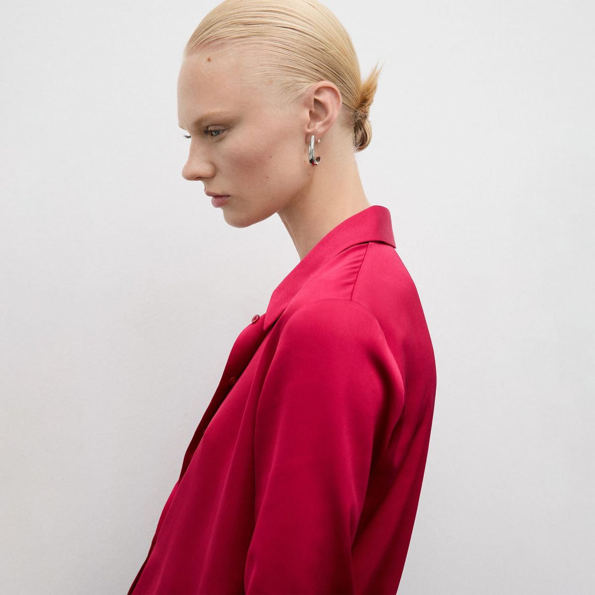 MANGO - Blusa Manga Larga Mujer Mango