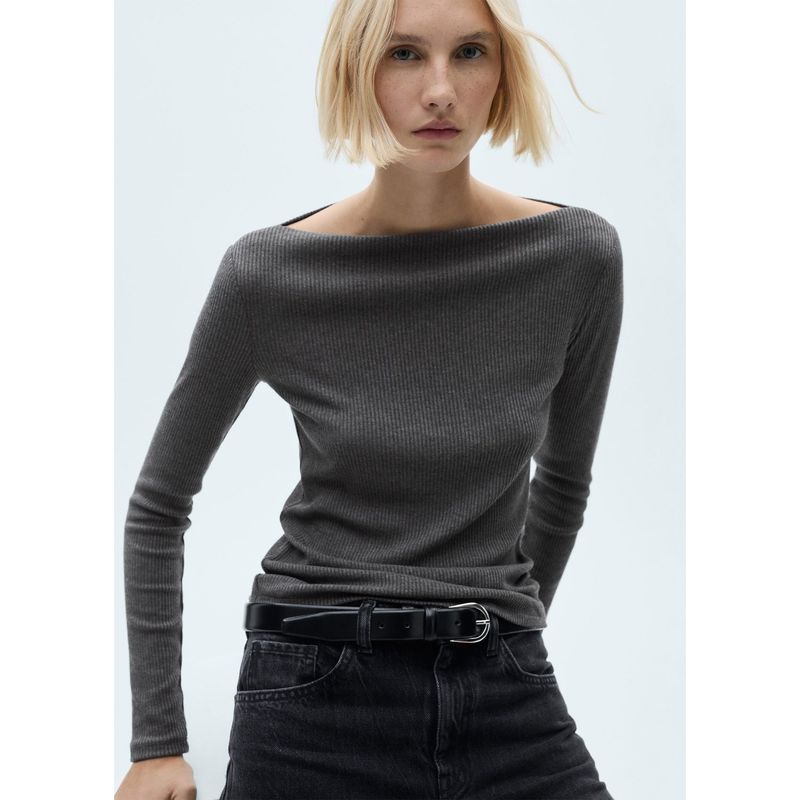 MANGO - Polo Manga Larga Mujer Mango