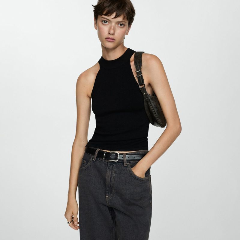 MANGO - Top Sin Mangas Mujer Mango