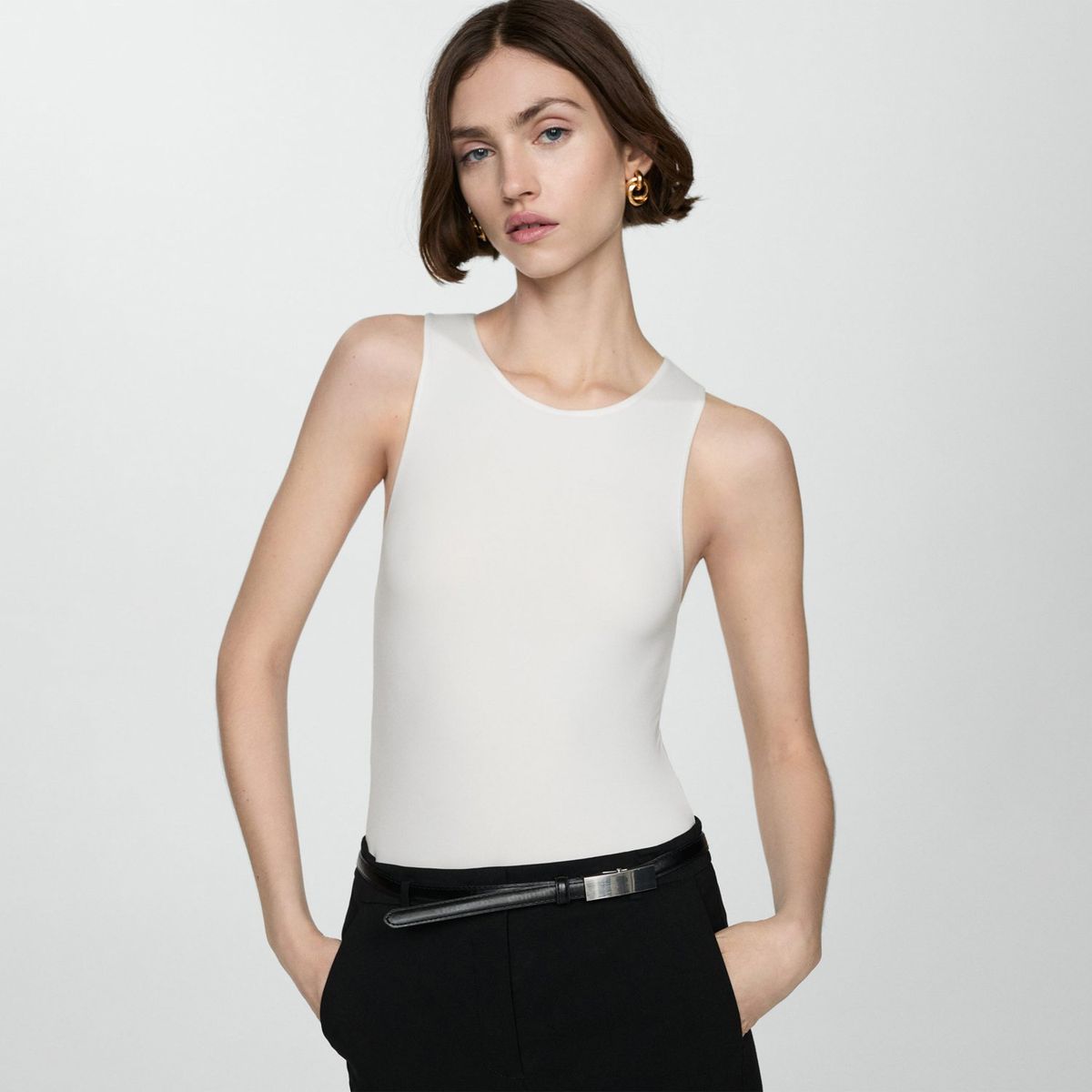 MANGO - Body Sin Mangas Mujer Mango