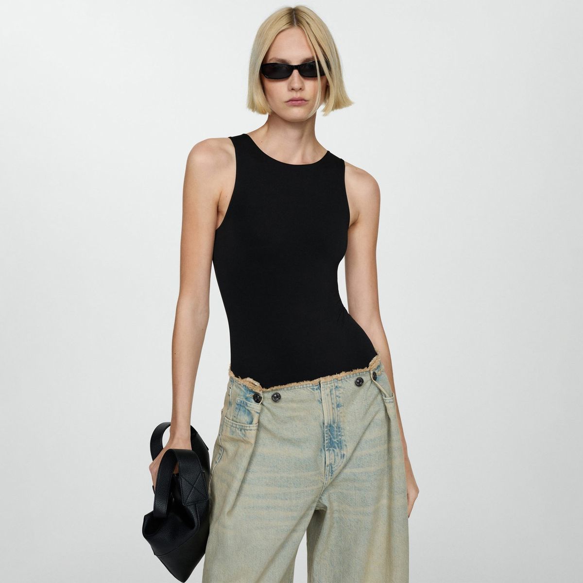 MANGO - Body Sin Mangas Mujer Mango