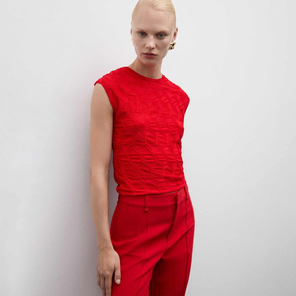 MANGO - Polo Manga Corta Mujer Mango