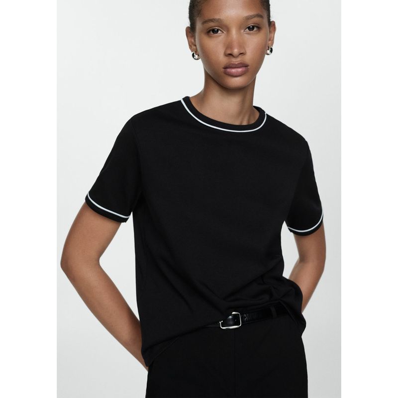 MANGO - Polo Manga Corta 100% Algodón Mujer Mango