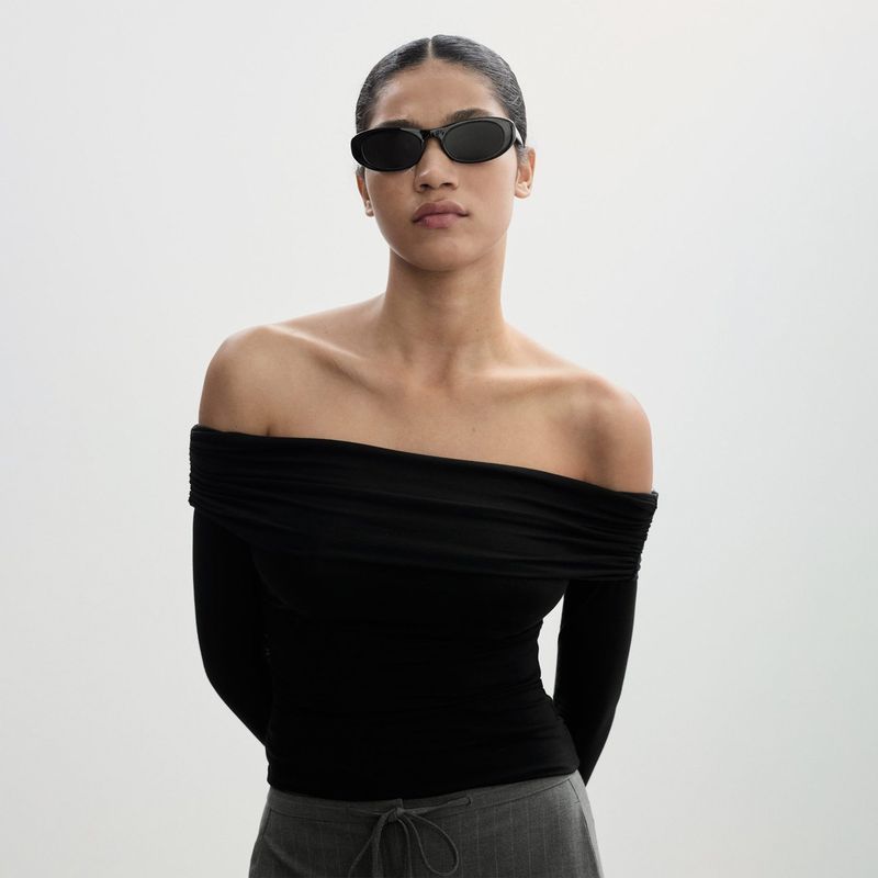 MANGO - Polo Manga Larga Mujer Mango