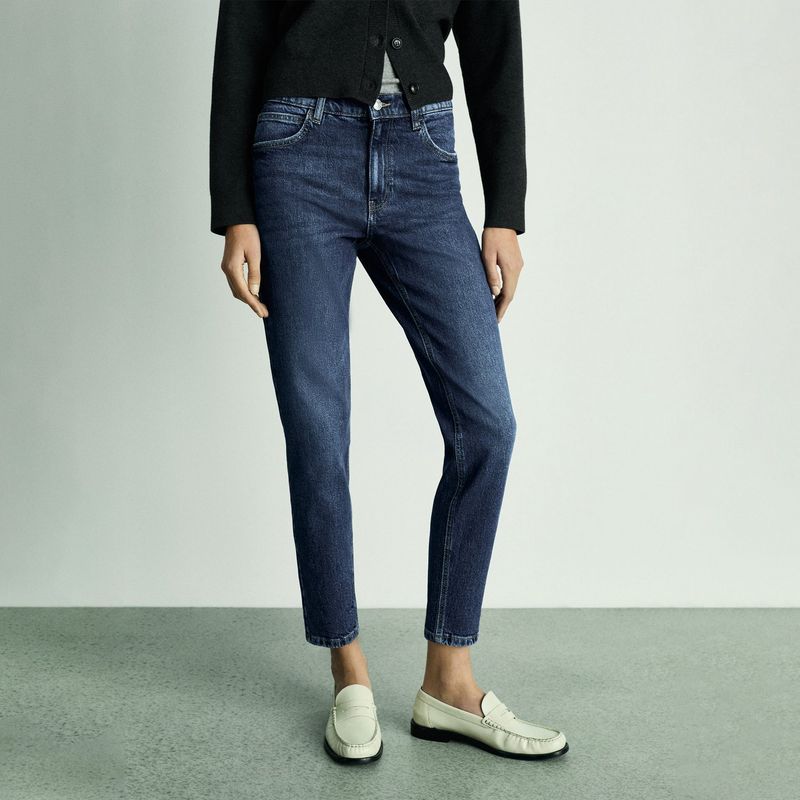 MANGO - Jean Mom Algodón Mujer Mango