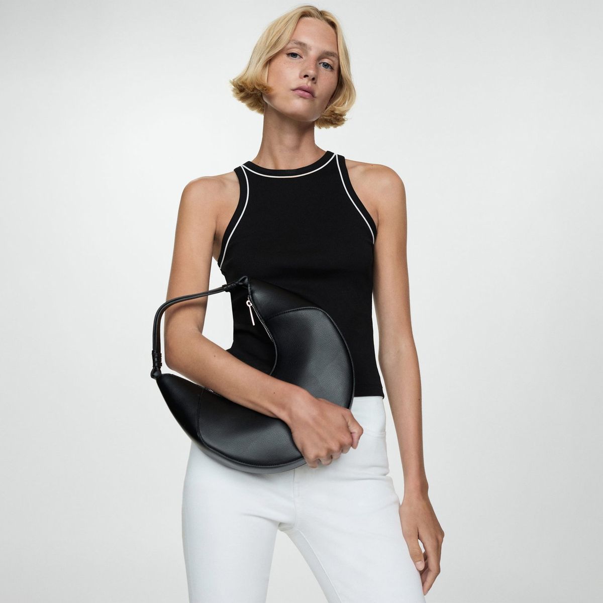 MANGO - Top Sin Mangas Algodón Mujer Mango