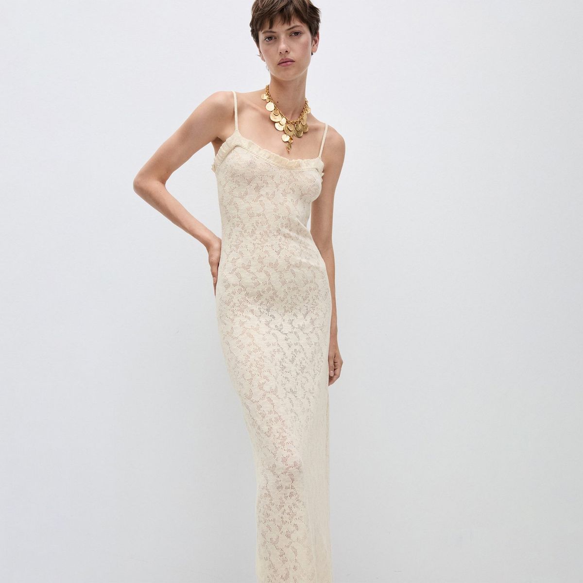 MANGO - Vestido Algodón Mujer Mango