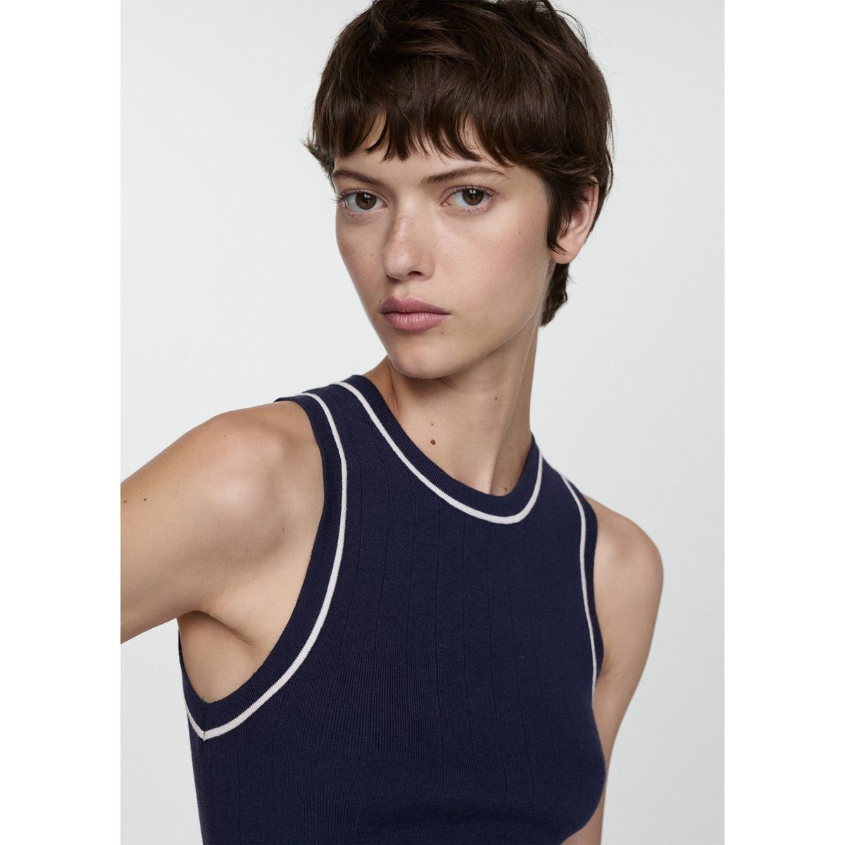 MANGO - Top Sin Mangas Mujer Mango