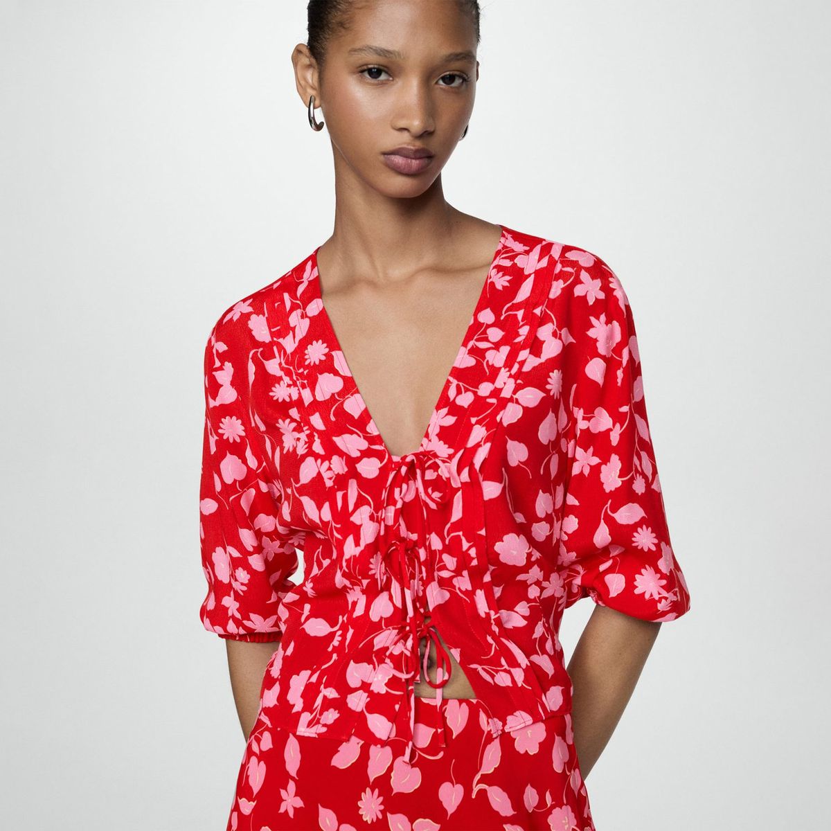 MANGO - Blusa Manga Larga Mujer Mango