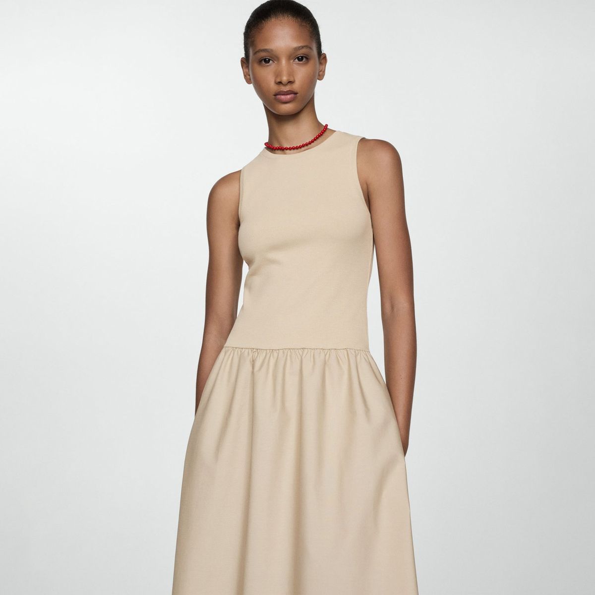 MANGO - Vestido Algodón Mujer Mango