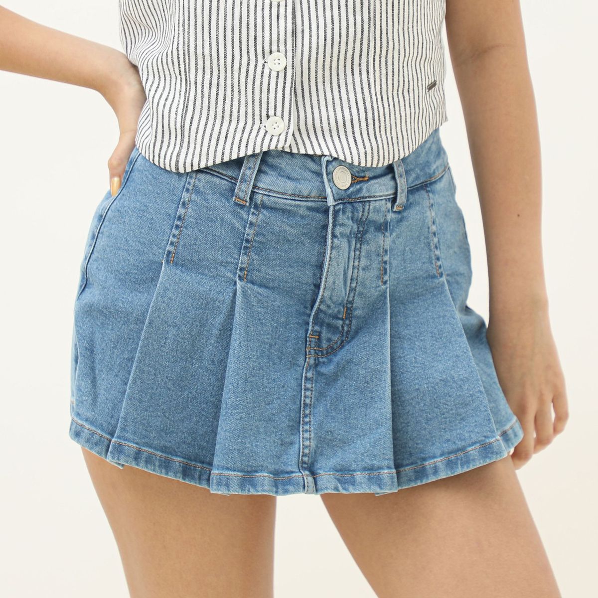 AMERICAN ABBEY - Falda Short Algodón Mujer American Abbey