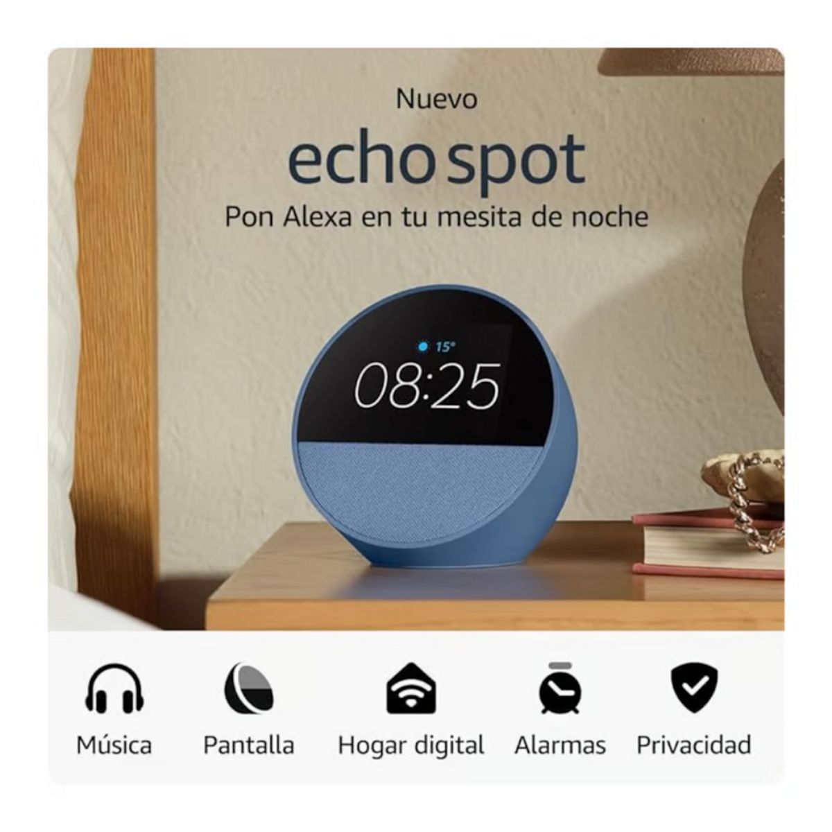 AMAZON - Amazon Alexa Echo Spot Ocean Blue
