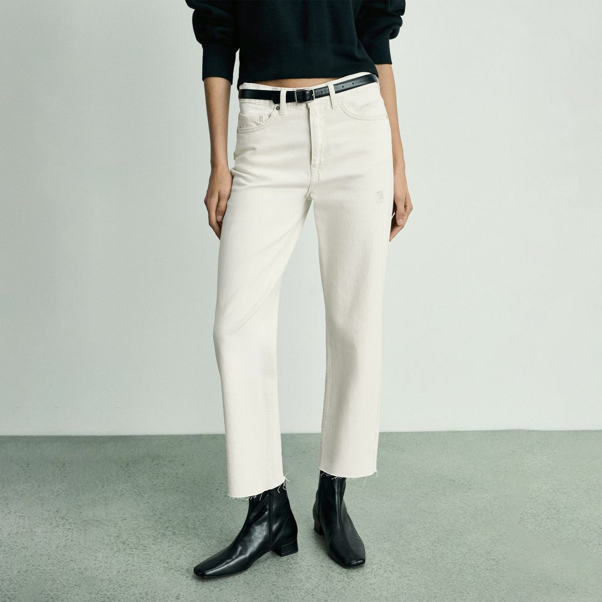 MANGO - Jean Straight 100% Algodón Mujer Mango