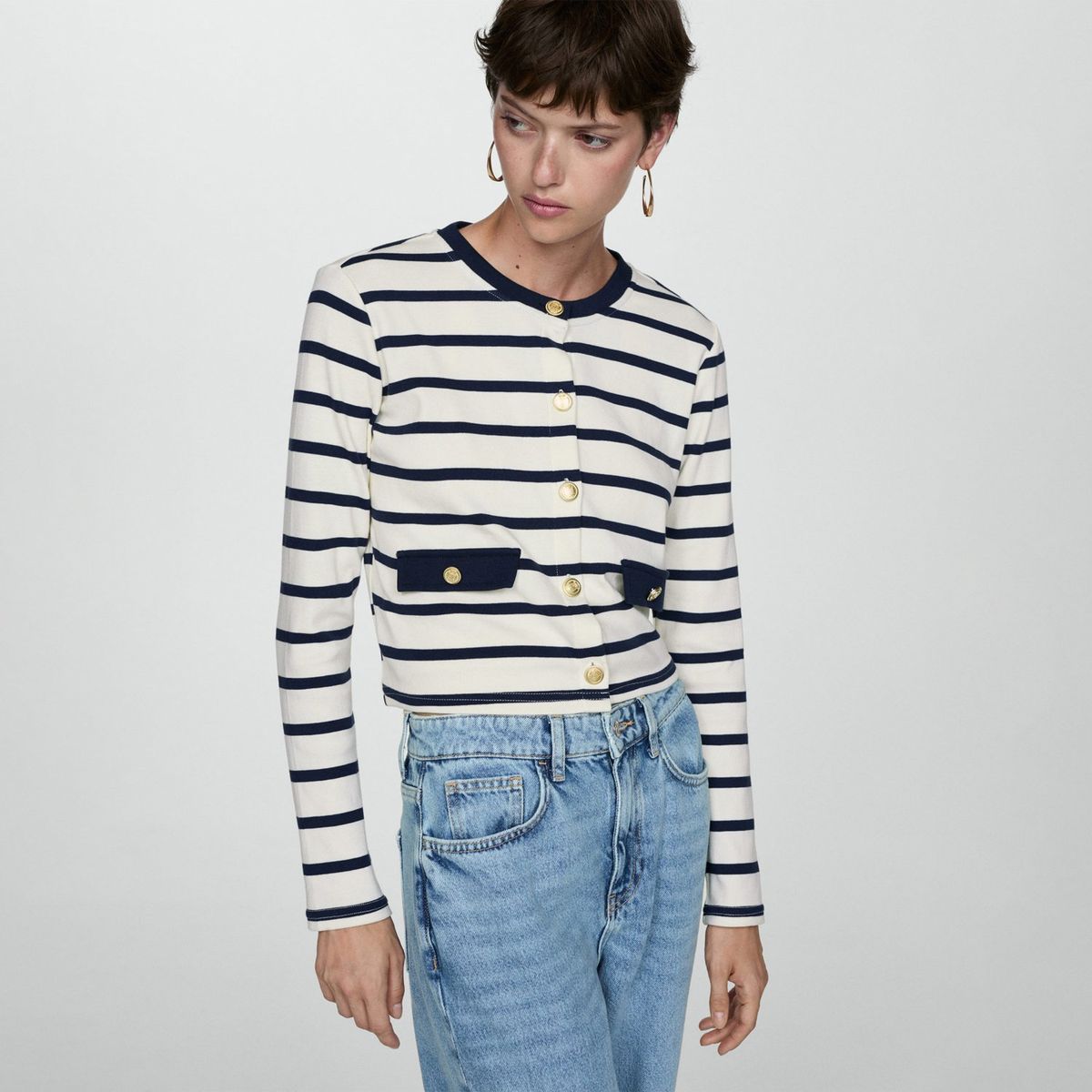 MANGO - Cárdigan 100% Algodón Mujer Mango