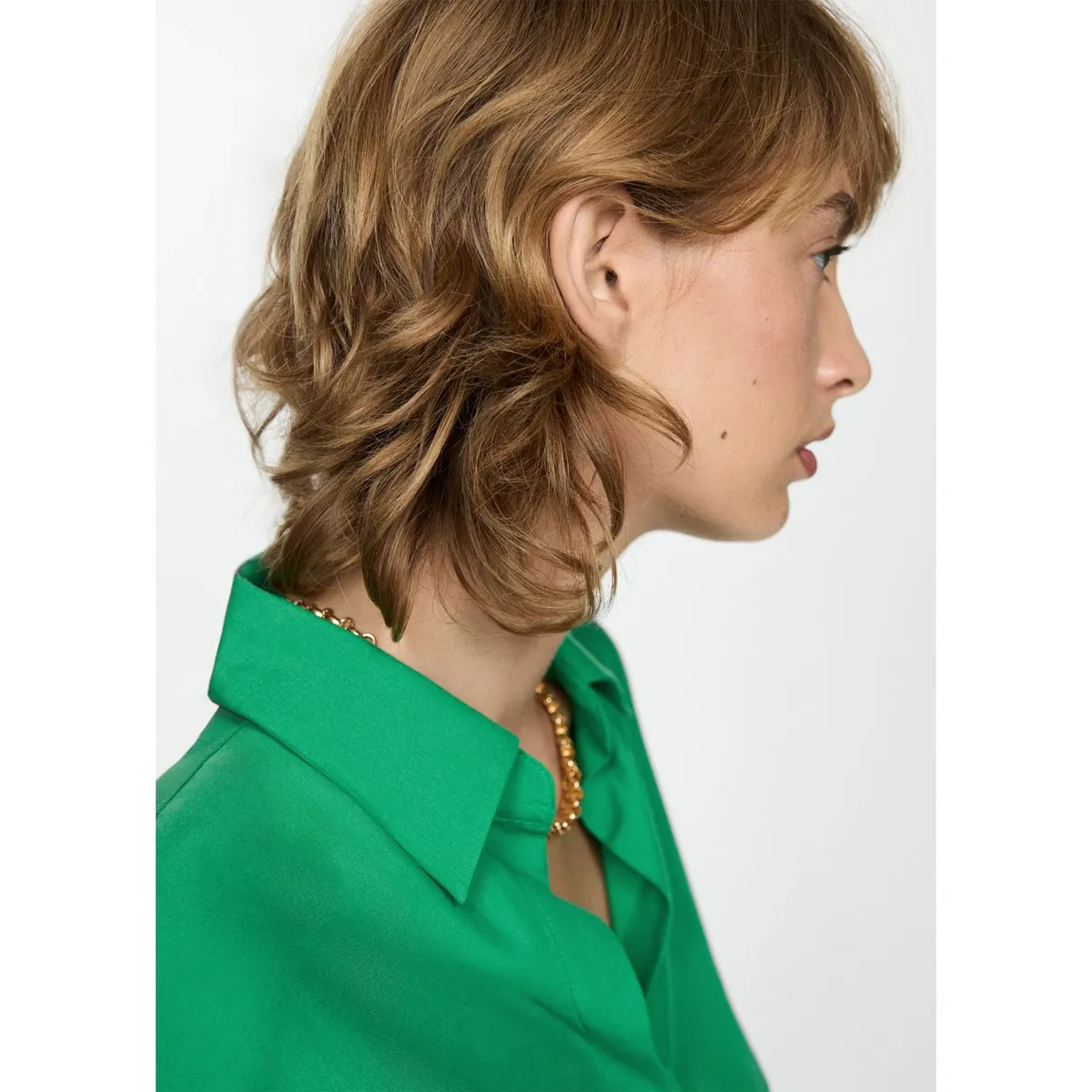 MANGO - Blusa Manga Larga Mujer Mango