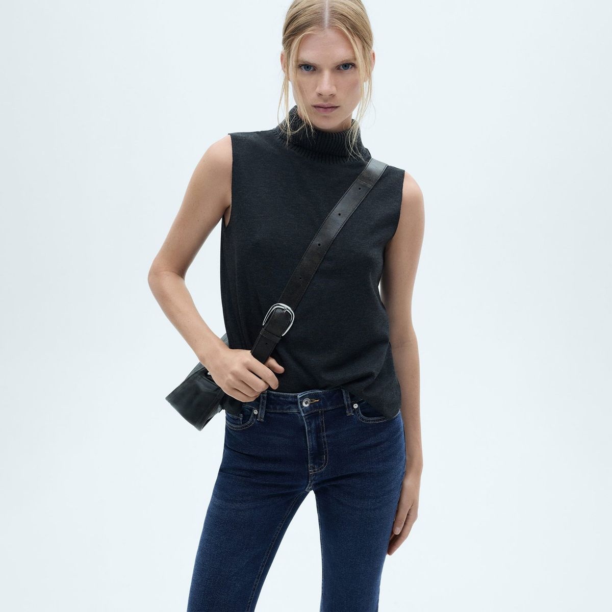 MANGO - Jean Flare Algodón Mujer Mango