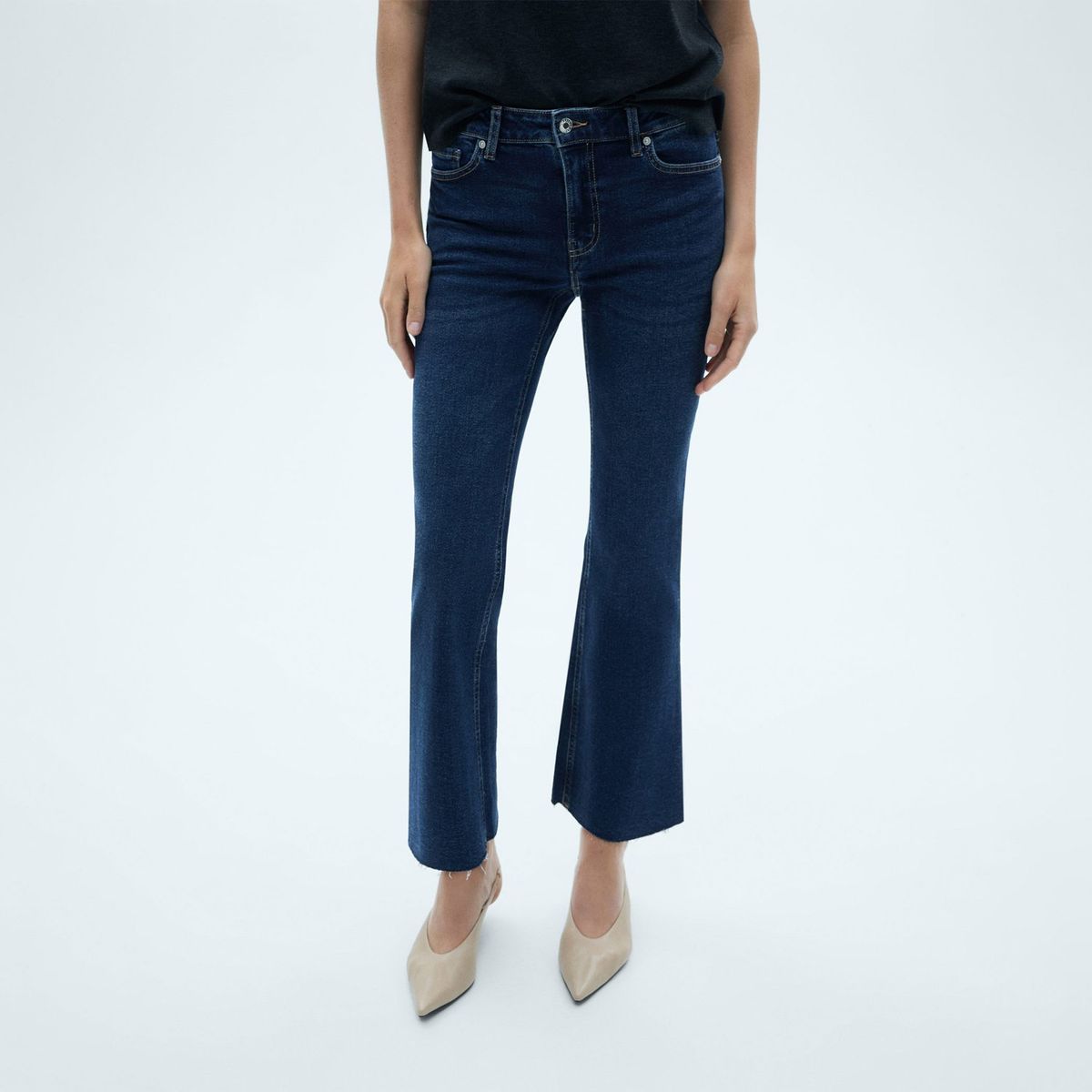 MANGO - Jean Flare Algodón Mujer Mango