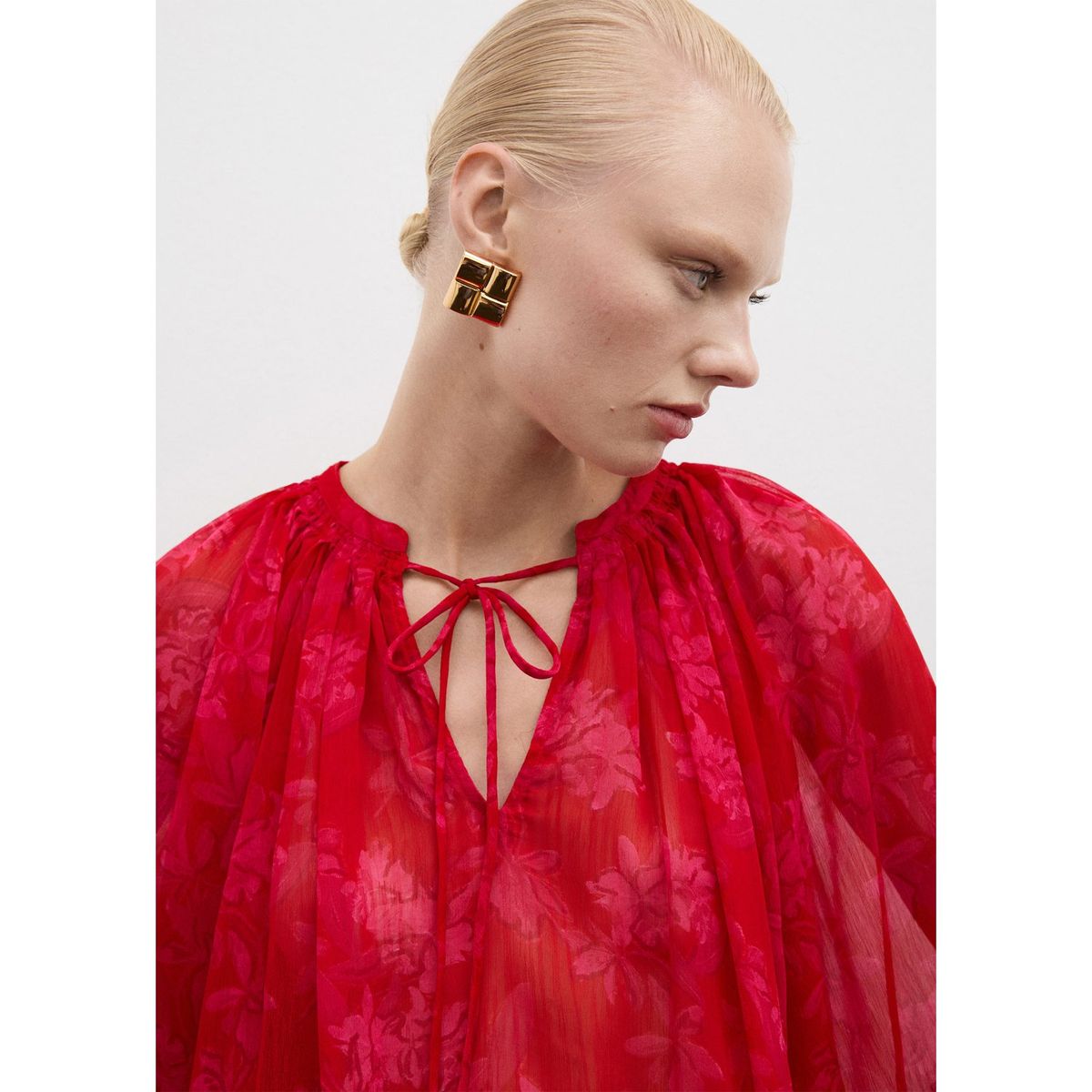 MANGO - Blusa Manga Larga Mujer Mango