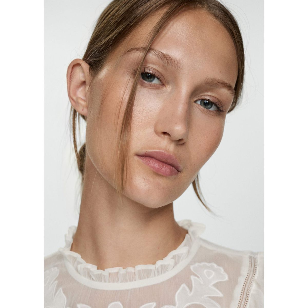 MANGO - Blusa Manga Corta Mujer Mango