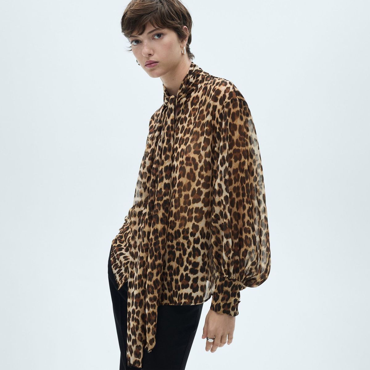 MANGO - Blusa Manga Larga Mujer Mango