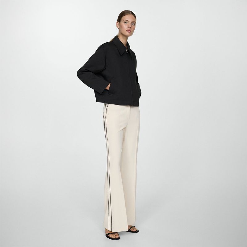 MANGO - Casaca Oversize Algodón Mujer Mango