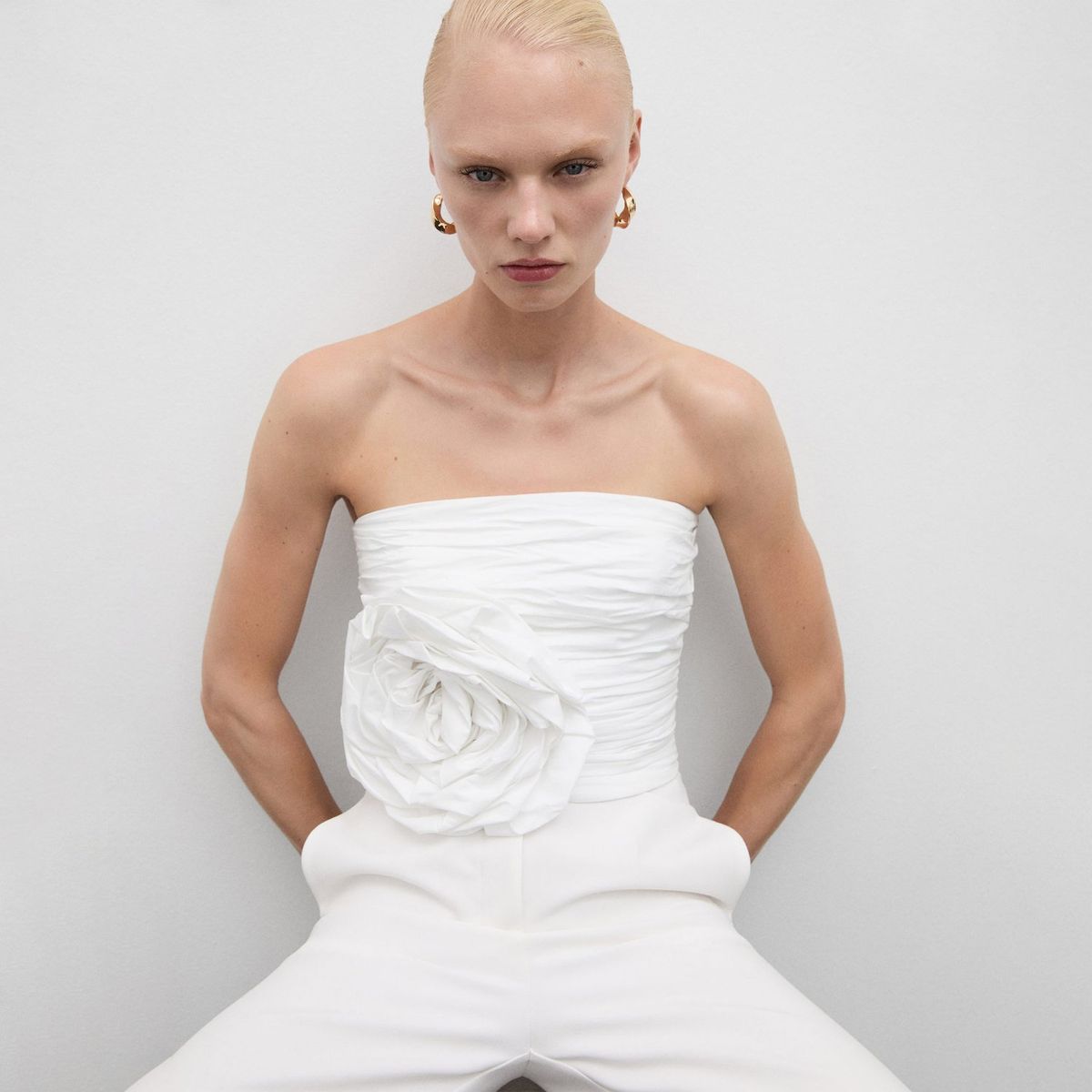 MANGO - Top Sin Mangas Algodón Mujer Mango